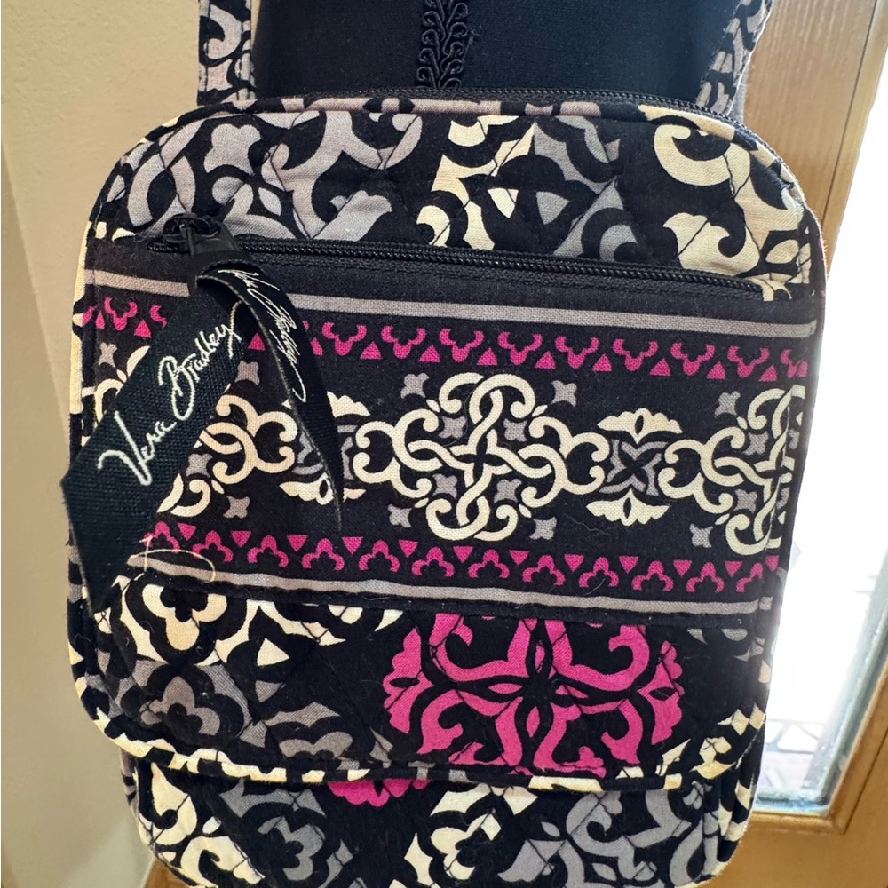 Vera Bradley Black and Pink Crossbody Bag